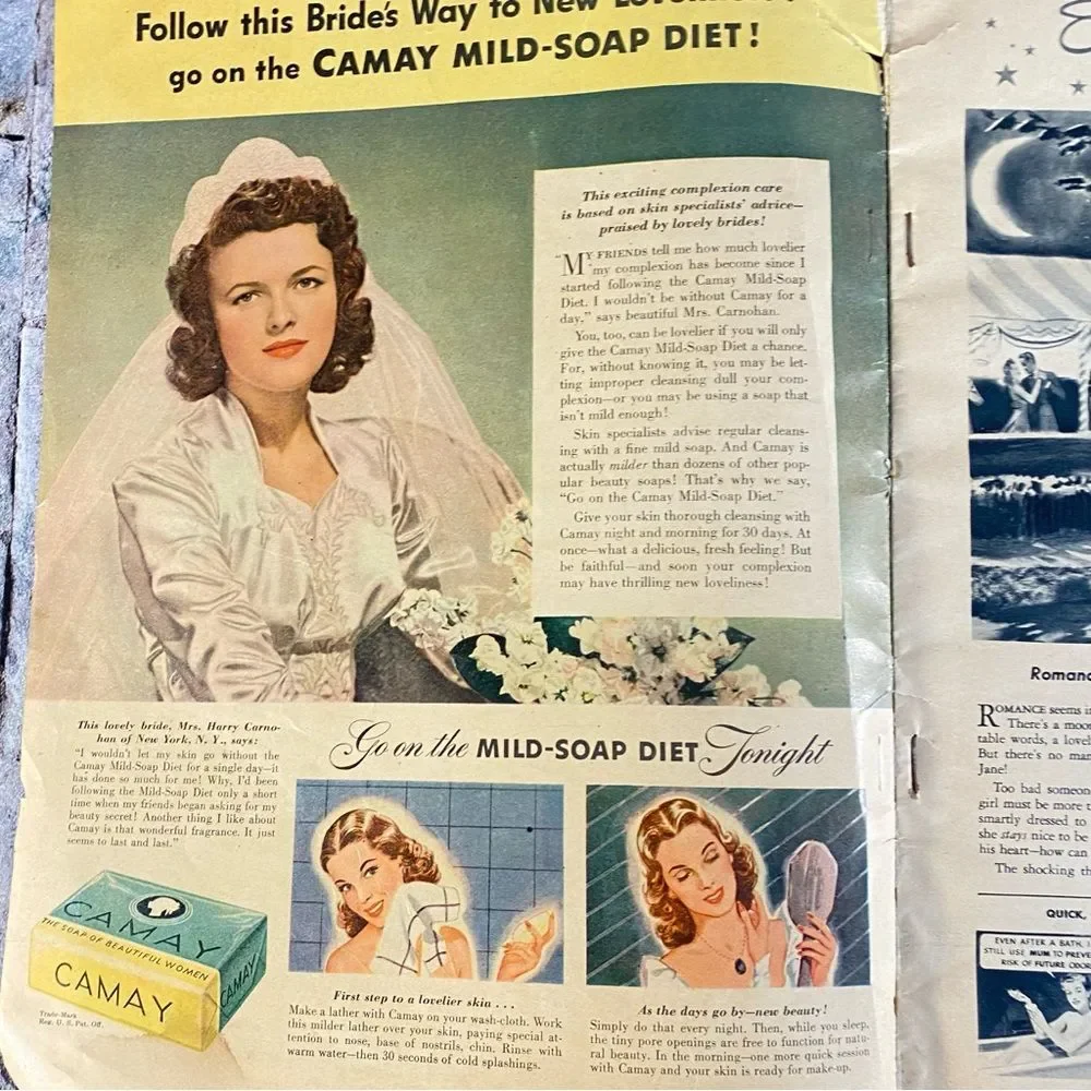 Radio Television Mirror Volume 9 Published 1942 Diane Courtney WWII Issue VF